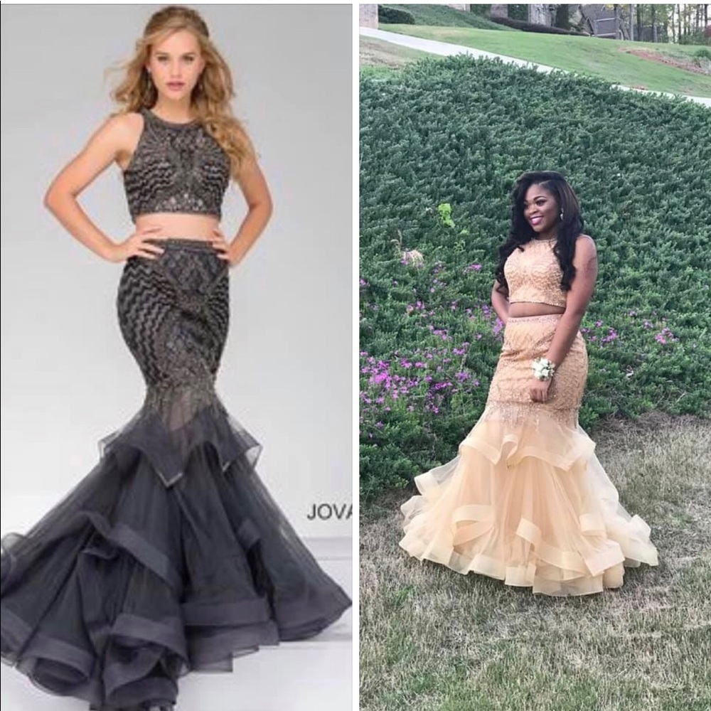 AUTHENTIC JOVANI PROM DRESS - CHAMPAGNE 46881